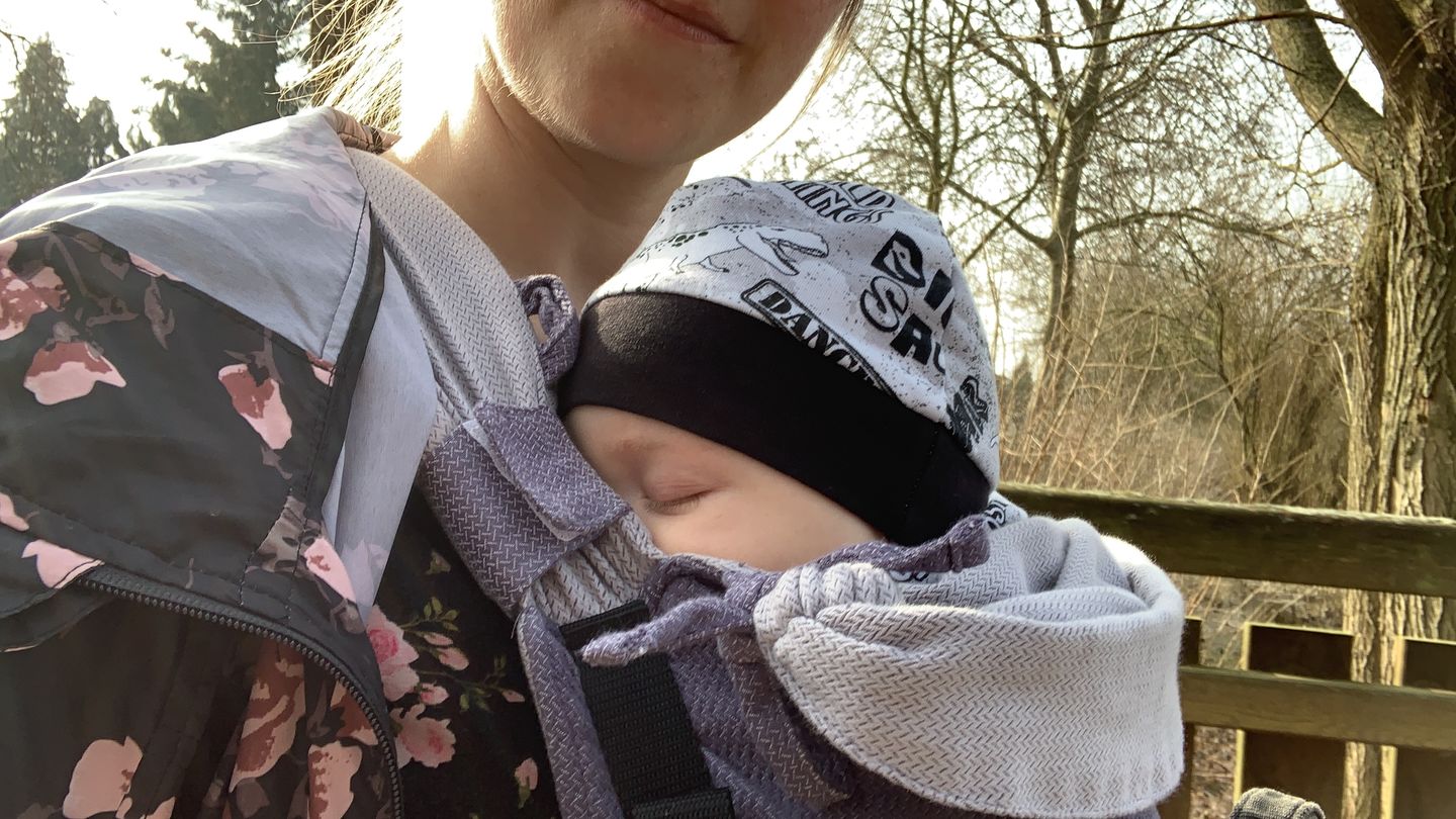 Customer photo review of Atelier MiaMia-Rocky Pumphose Gr. 46-110 auch als Set mit Mütze und Tuch Dino´s grau 14