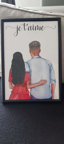 Customer photo review of Couple qui s'enlace - Poster personnalisé