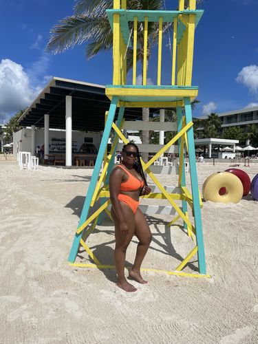 Customer photo review of 'Empower' Mid Rise Cheeky Bikini Bottom
