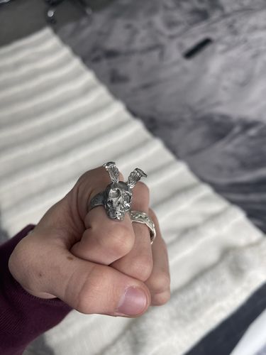 Customer photo review of Rabbit Skull Necklace