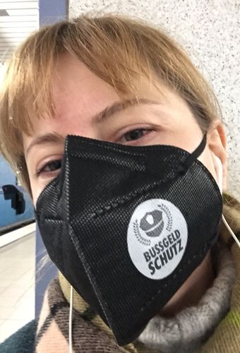 Customer photo review of 3 STÜCK MASKE KN95 (FFP2) • BUSSGELDSCHUTZ - SCHWARZ