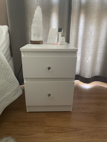 Customer photo review of Bed Side Table 2 Draw Set “Diamond”