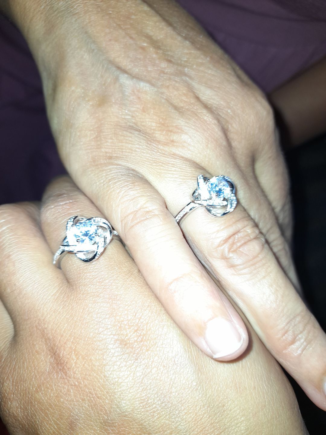 Customer photo review of Daughter | I Held You First | Love Knot Ring