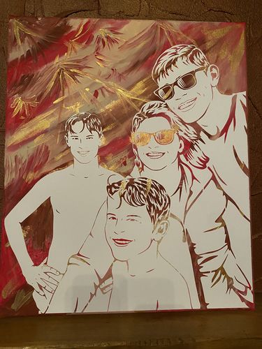 Customer photo review of Porträt auf Leinwand zum Selbermalen