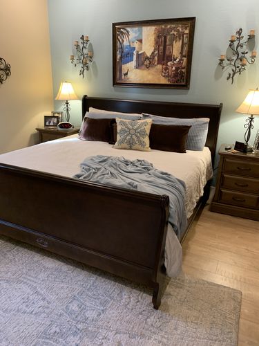 Customer photo review of Renewed Organic Relaxed Linen Duvet Cover, King