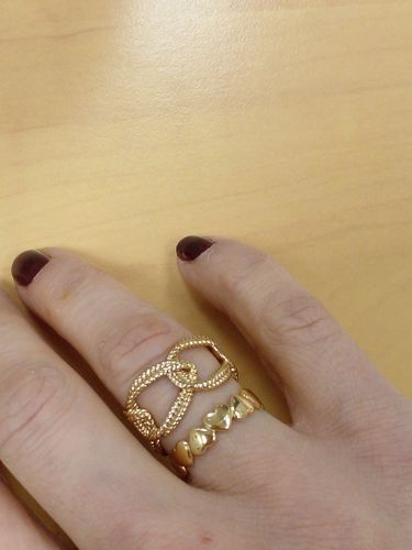 Customer photo review of Bague Coeurs