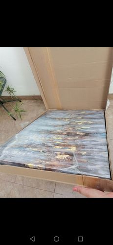 Customer photo review of Gleaming Gold (Oro abstracto con gris)