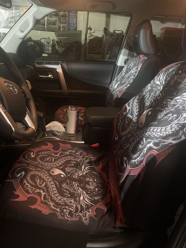 Customer photo review of Rising Bengal Dragon Car Seat Covers Custom Car Accessories