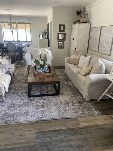 Customer photo review of Distressed Vintage Kendra Ash Area Rug