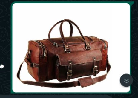 Customer photo review of Genuine Leather Traveler Overnight Weekender Duffle Bag