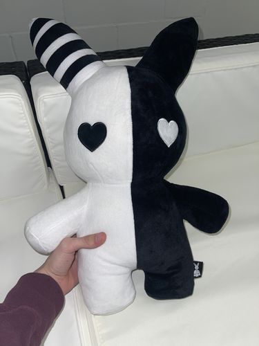 Customer photo review of Rabbit Plushie 20" (BLACK/WHITE)