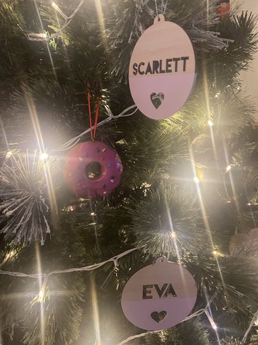 Customer photo review of Personalised Christmas Bauble