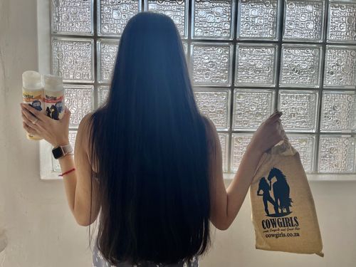 Customer photo review of Micellar Sulfate-Free Shampoo & Conditioner Combo with Hair & Nail Herbs