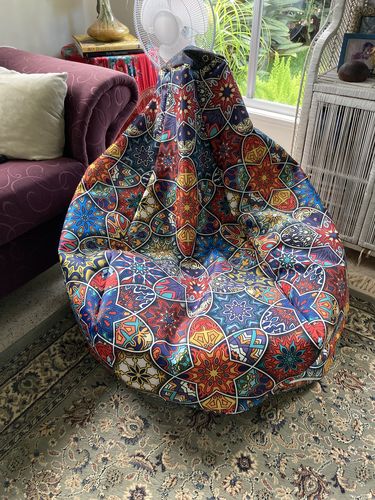 Customer photo review of Mandala Star Bohemian Pattern Print Bean Bag Cover
