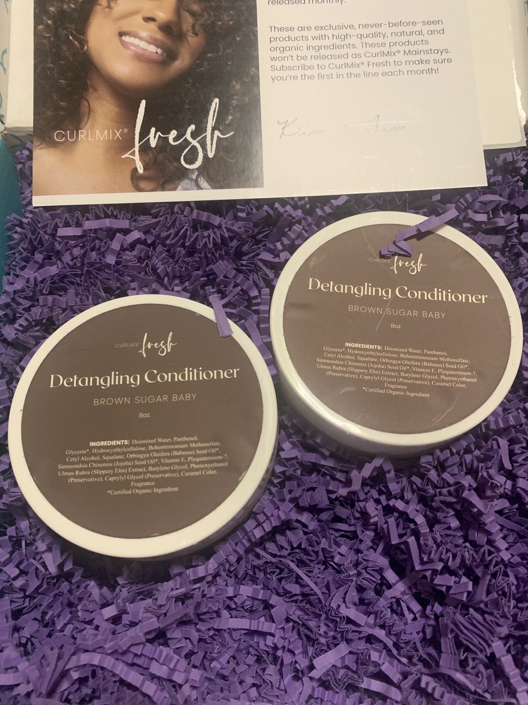 Customer photo review of Detangling Conditioner - Brown Sugar Baby
