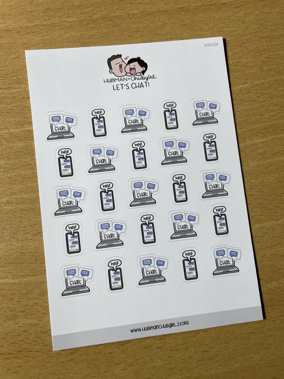 Customer photo review of Let's Chat! Planner Stickers