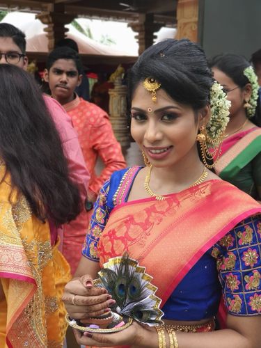 Customer photo review of Ceremonial ROYAL Pink  Woven Kanjivaram Saree