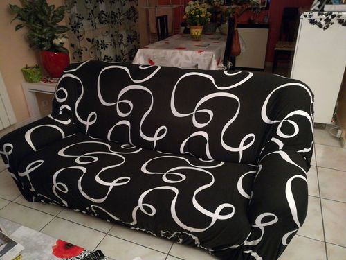 Customer photo review of Black wave - Housses Extensibles de Fauteuil et Canapé