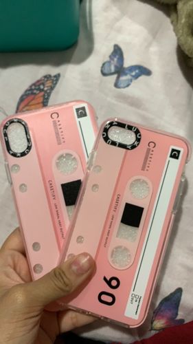 Customer photo review of Retro Cassette Tape iPhone Case