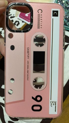 Customer photo review of Retro Cassette Tape iPhone Case