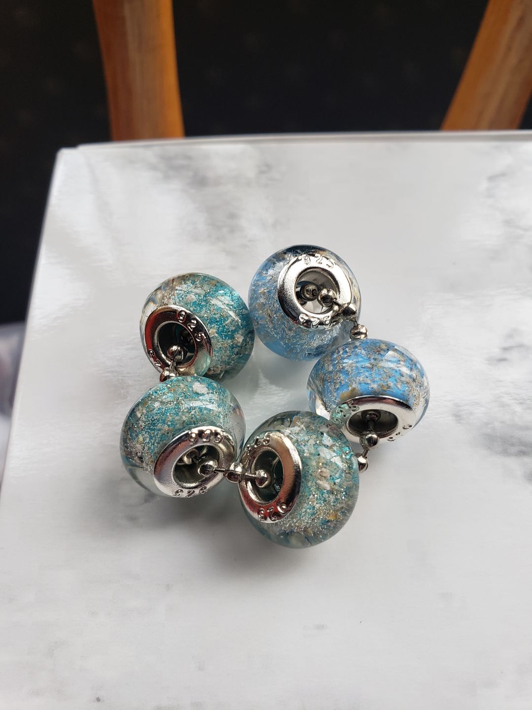 Customer photo review of Metallic Bead Multi-Pack with Cremains