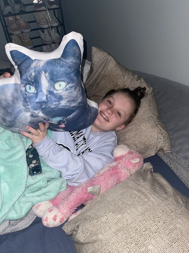 Customer photo review of Create A Custom Cat Pillow
