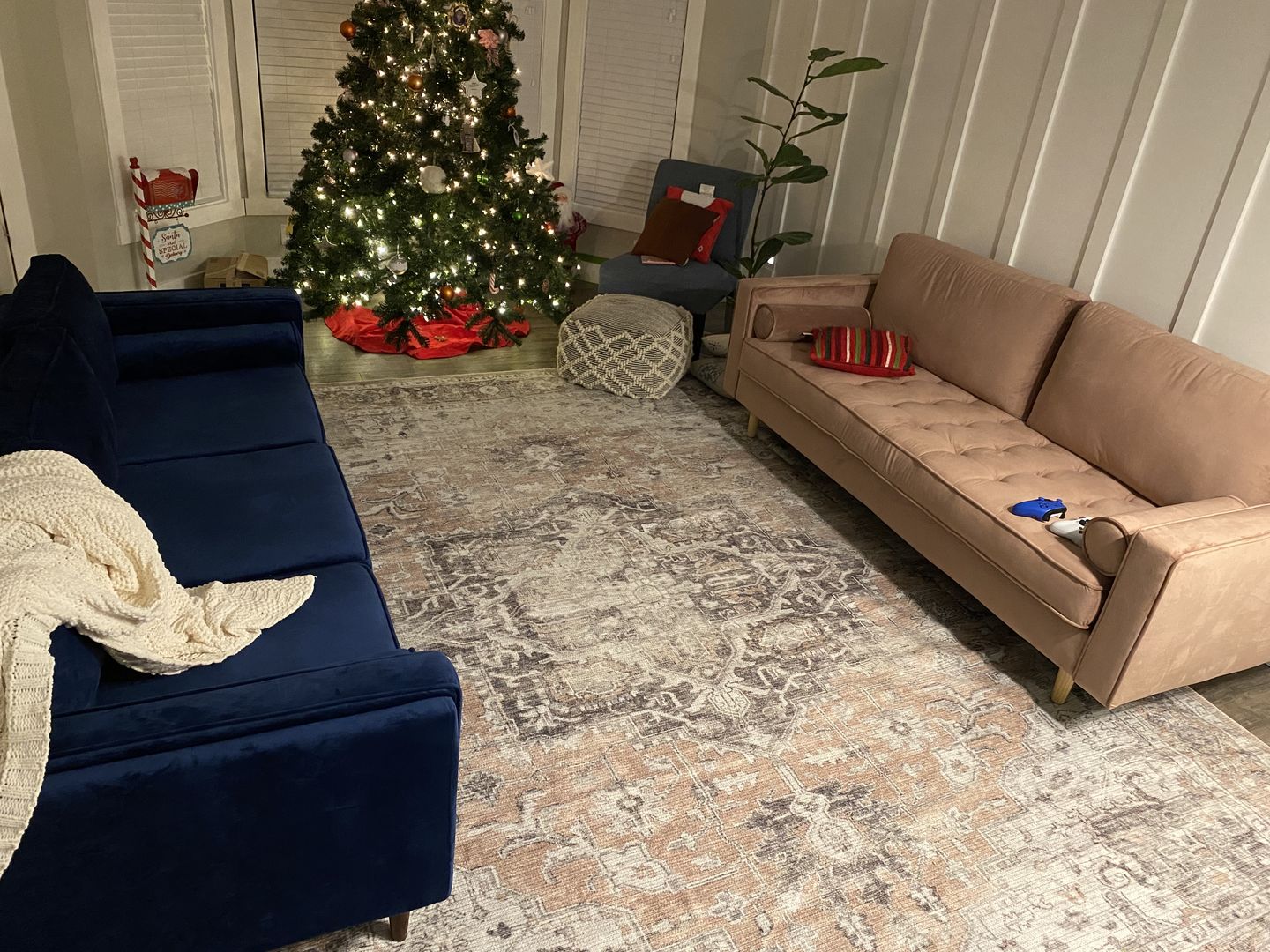 Customer photo review of Distressed Vintage Cezanne Blush Area Rug
