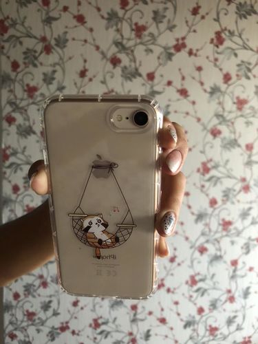 Customer photo review of Cute Cat Painting iPhone Case