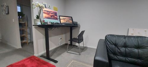 Customer photo review of Evo Electric Standing Height Adjustable  Desk(Free Shipping Nationwide)