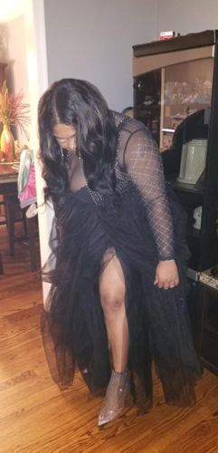 Customer photo review of Solid Color Pretty Cutout Rhinestones Boot Cuffs