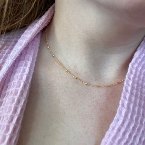 Customer photo review of BAILEY Necklace Gold Vermeil