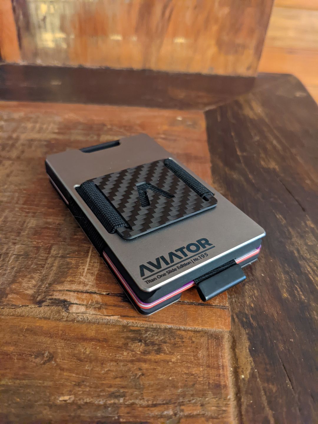 Customer photo review of Titan #1 Edition | Titanium Slim Wallet