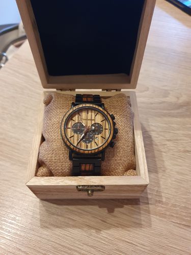 Customer photo review of Wood o'clock - Haselbraun