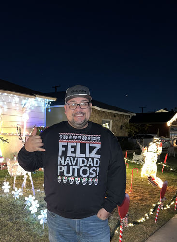 Customer photo review of Feliz Navidad Putos OG Navidad Sweatshirt