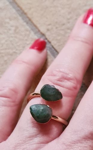 Customer photo review of „AURORA BOREALIS“ RING AUS LABRADORIT