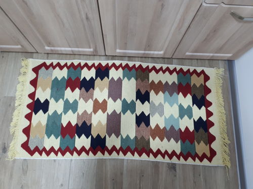Customer photo review of Covor Traversa cu Motive Traditionale si Franjuri Multicolor, Doua Fete 60x120 cm