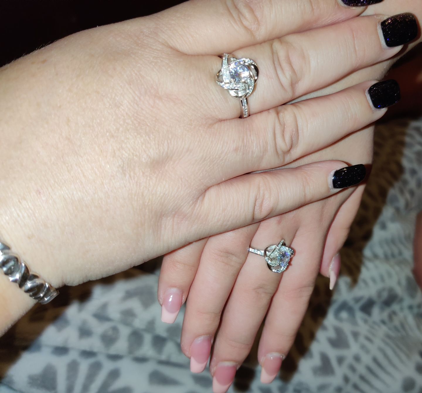 Customer photo review of Daughter | I Held You First | Love Knot Ring