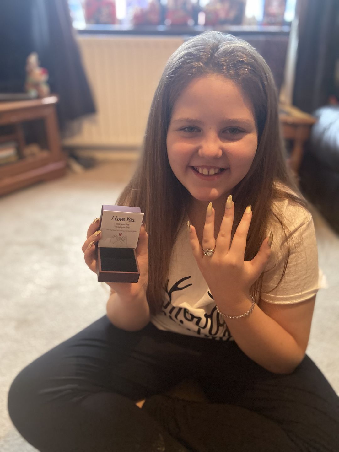 Customer photo review of Daughter | I Held You First | Love Knot Ring