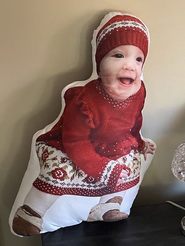 Customer photo review of Create A Custom Full Body Shaped Pillow