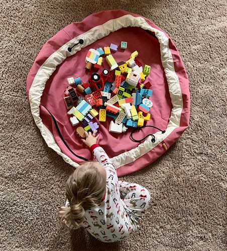 Customer photo review of Large Toy Storage Bag - Rose