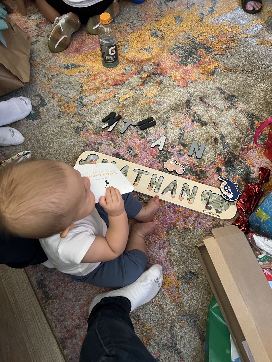 Customer photo review of Boy Dinosaur Name Puzzle