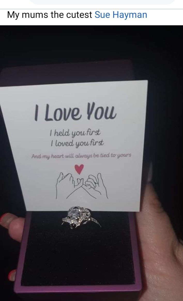 Customer photo review of Daughter | I Held You First | Love Knot Ring