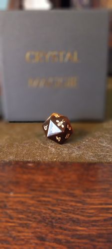 Customer photo review of Tiger's Eye Gemstone DnD Dice Set All Bee Dice