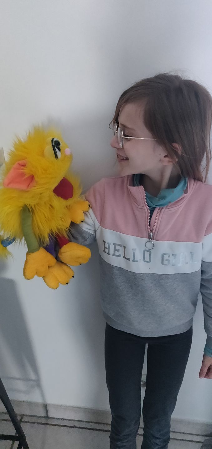 Customer photo review of Marionnette Chamicki Monstre Jaune
