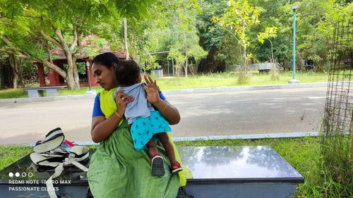 Customer photo review of Blue and Green Checks Maxi