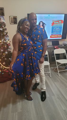 Customer photo review of African Print Kahale Short Sleeve Shirt