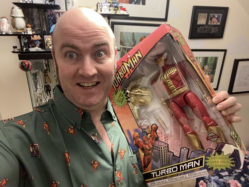 Customer photo review of Jingle All the Way "It's Turbo Time!" – KUNUFLEX Short Sleeve Shirt