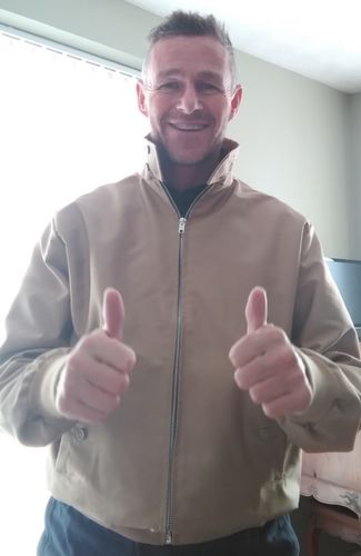 Customer photo review of Mens Classic Harrington Jacket - Camel