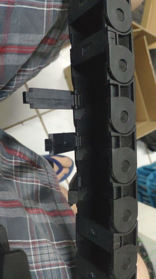 Customer photo review of Cloudray J18BF.1.N Semi-Enclosed Interior Opening Cable Drag Chains