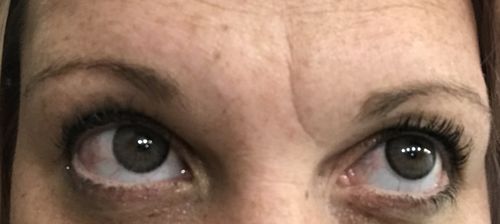 Customer photo review of [US Warehouse] Natural Quartzo Prescription Monthly Contact Lenses